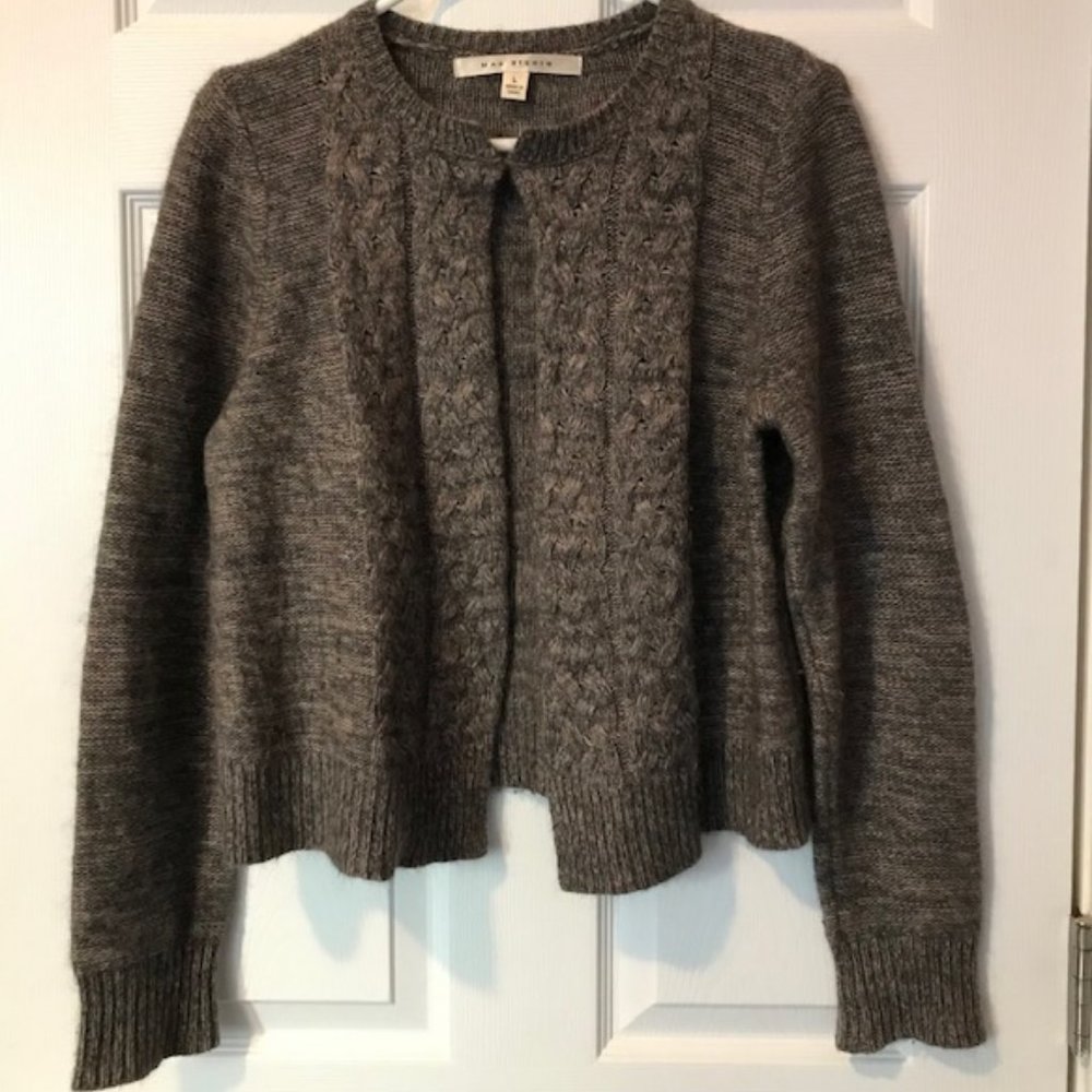 Max Studio Open Front Mixed Angora Sweater